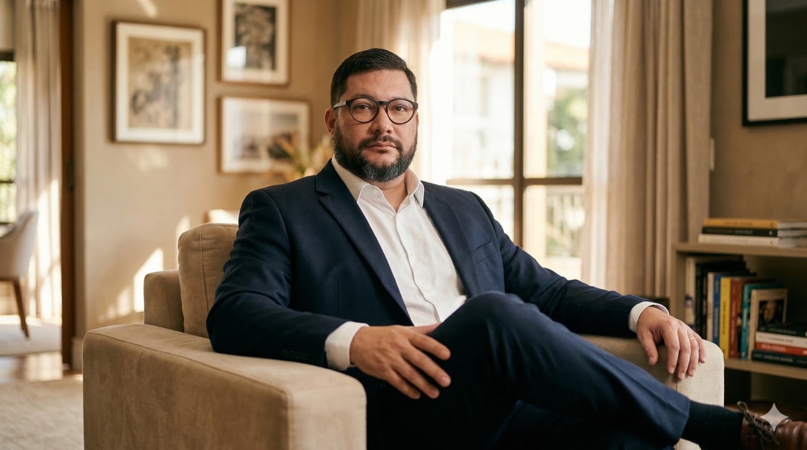 Glauber Dourado em ambiente profissional